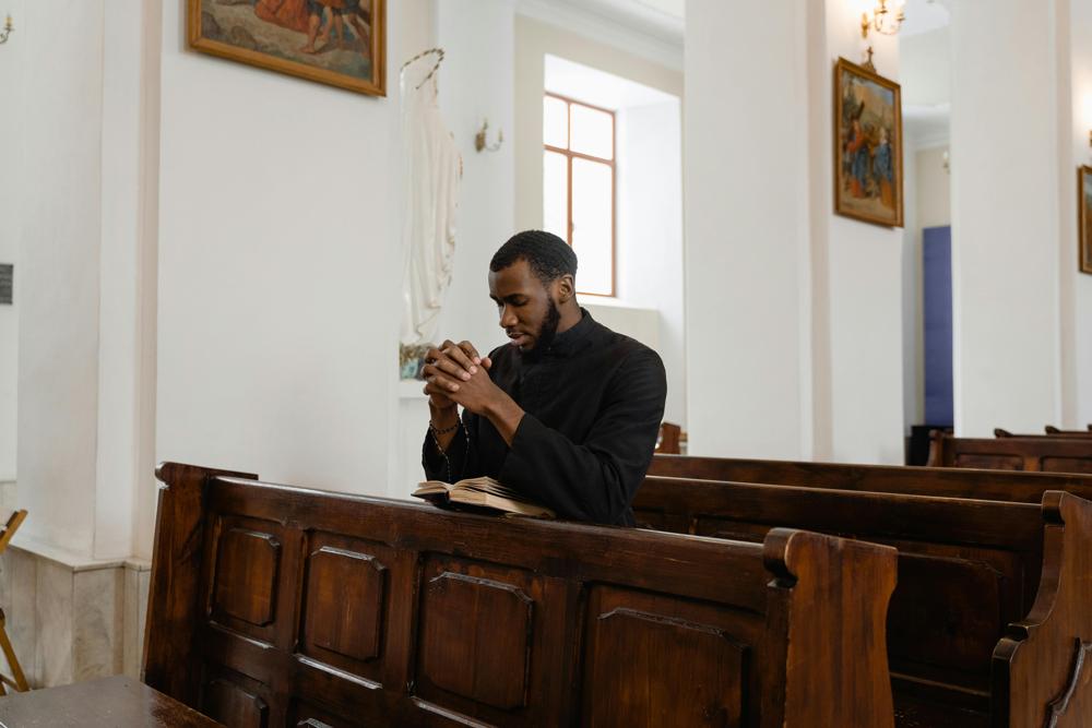 Praying person
